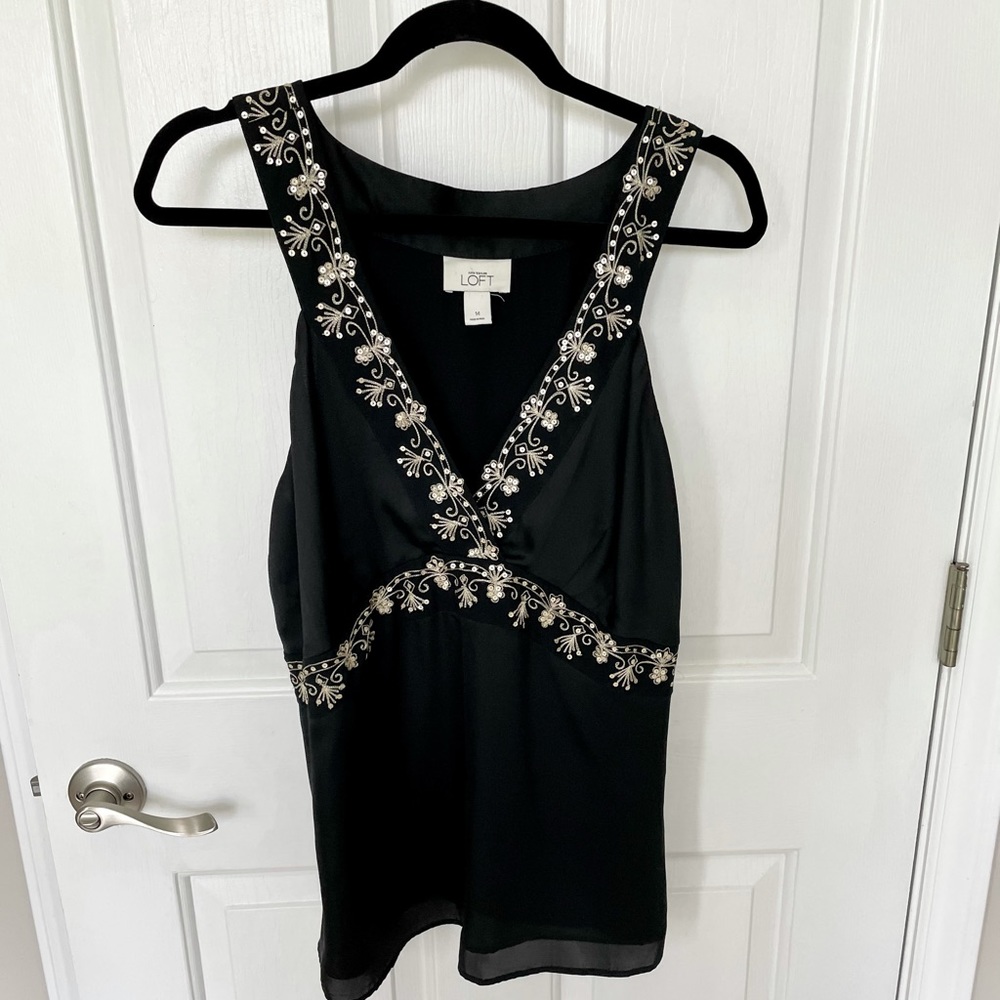 Anne Taylor LOFT | Black Camisole | Size 14